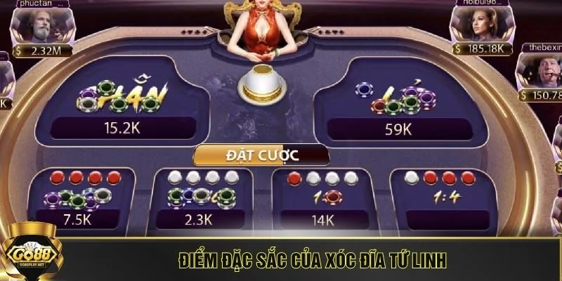 Điểm đặc sắc của xóc đĩa tứ linh